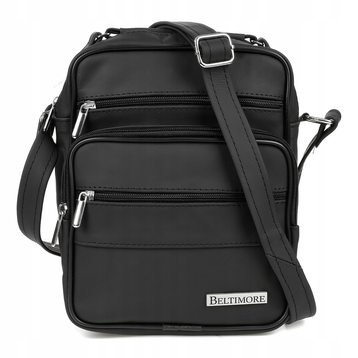 Černá pánská kožená taška přes rameno Beltimore G19