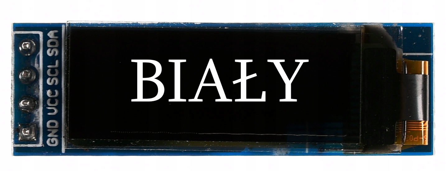 

Wyświetlacz LCD Oled 0.91" 128x32 I2C biały