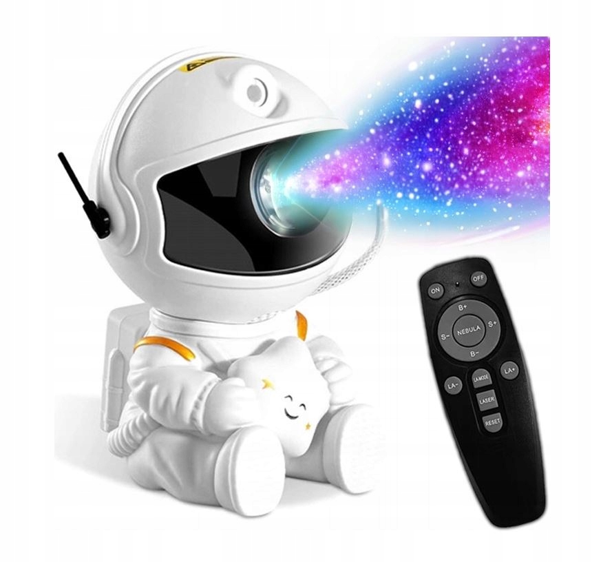 LAMPKA PROJEKTOR GWIAZD ASTRONAUTA KOSMOS RZUTNIK KOSMONAUTA + PILOT