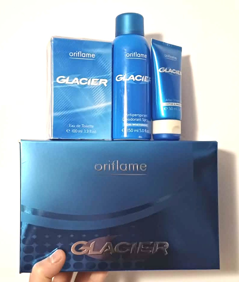 Sada Glacier parfém, deodorant sprej, antiperspirant kulička Oriflame