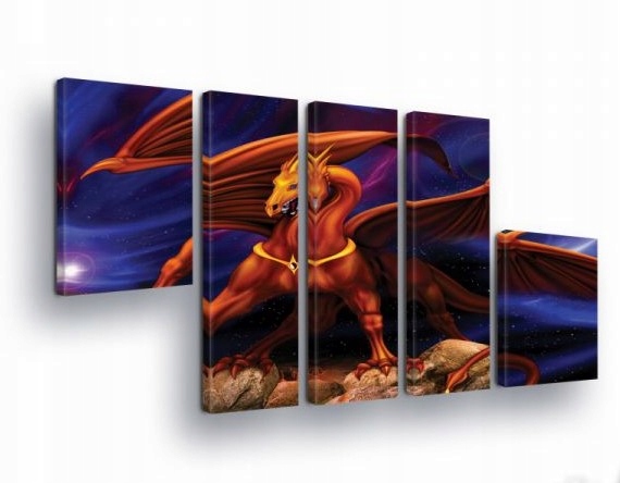 Obraz 170x100 Drak fantázia epický mystický krídla vesmír hviezdy sila