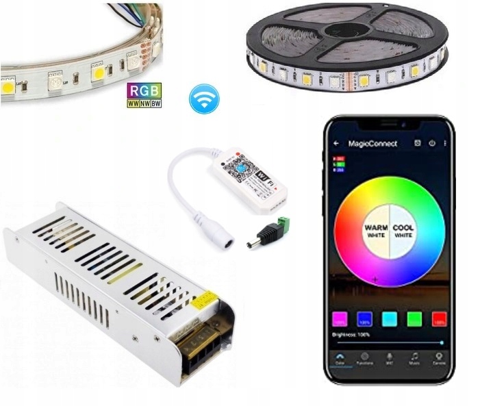

Zestaw 7m Tasma 420x Led 5050 Rgbw B Neutral Wifi