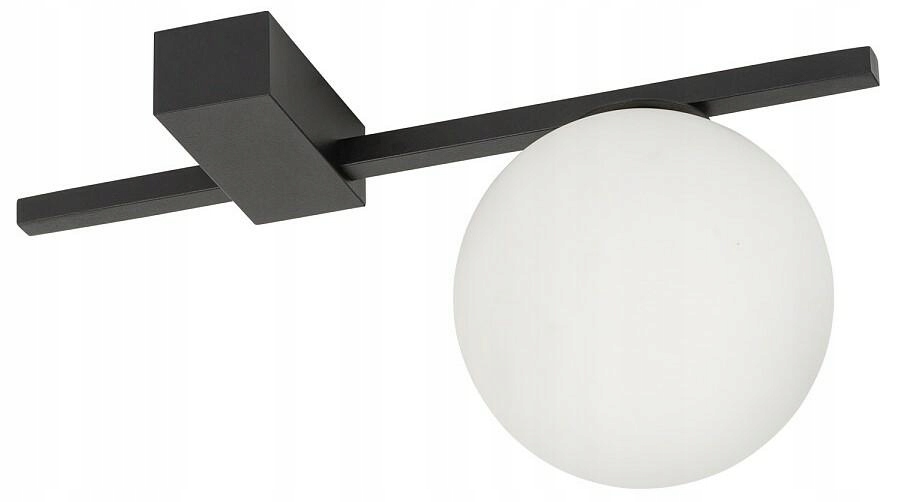 Nástenné svietidlo Pik Čierna Biela Sklenená Klobúk 1xG9 Nástenná lampa do izby domu