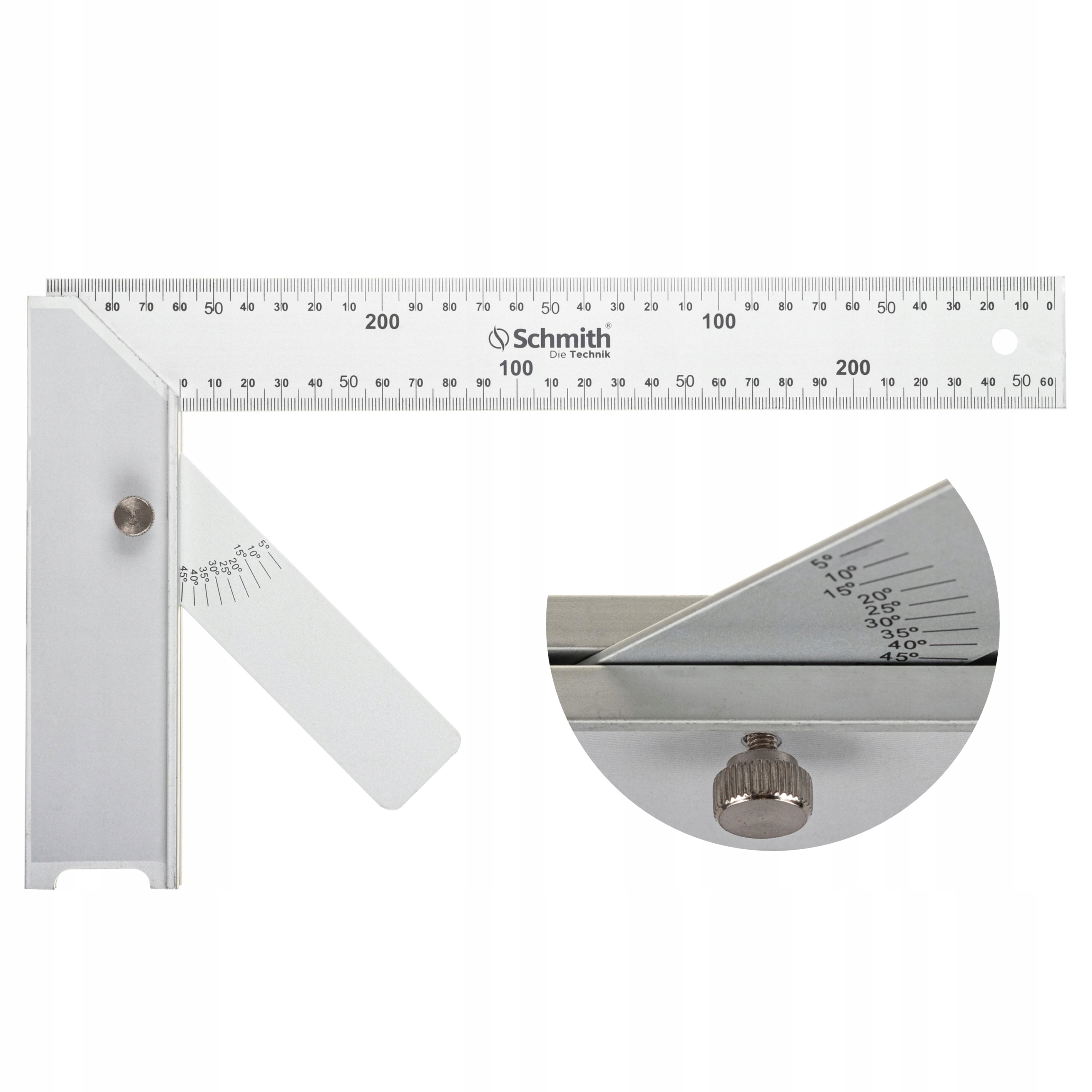 

Schmith Kątownik Aluminiowy Z Kątomierzem 350MM