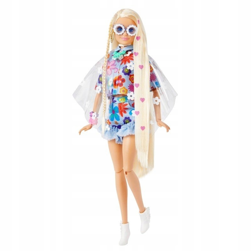 

Barbie Extra Lalka Komplet w kwiatki HDJ45