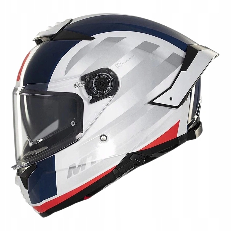 Prilba Mt Thunder 4 Sv Threads Gloss White/blue modrá červená
