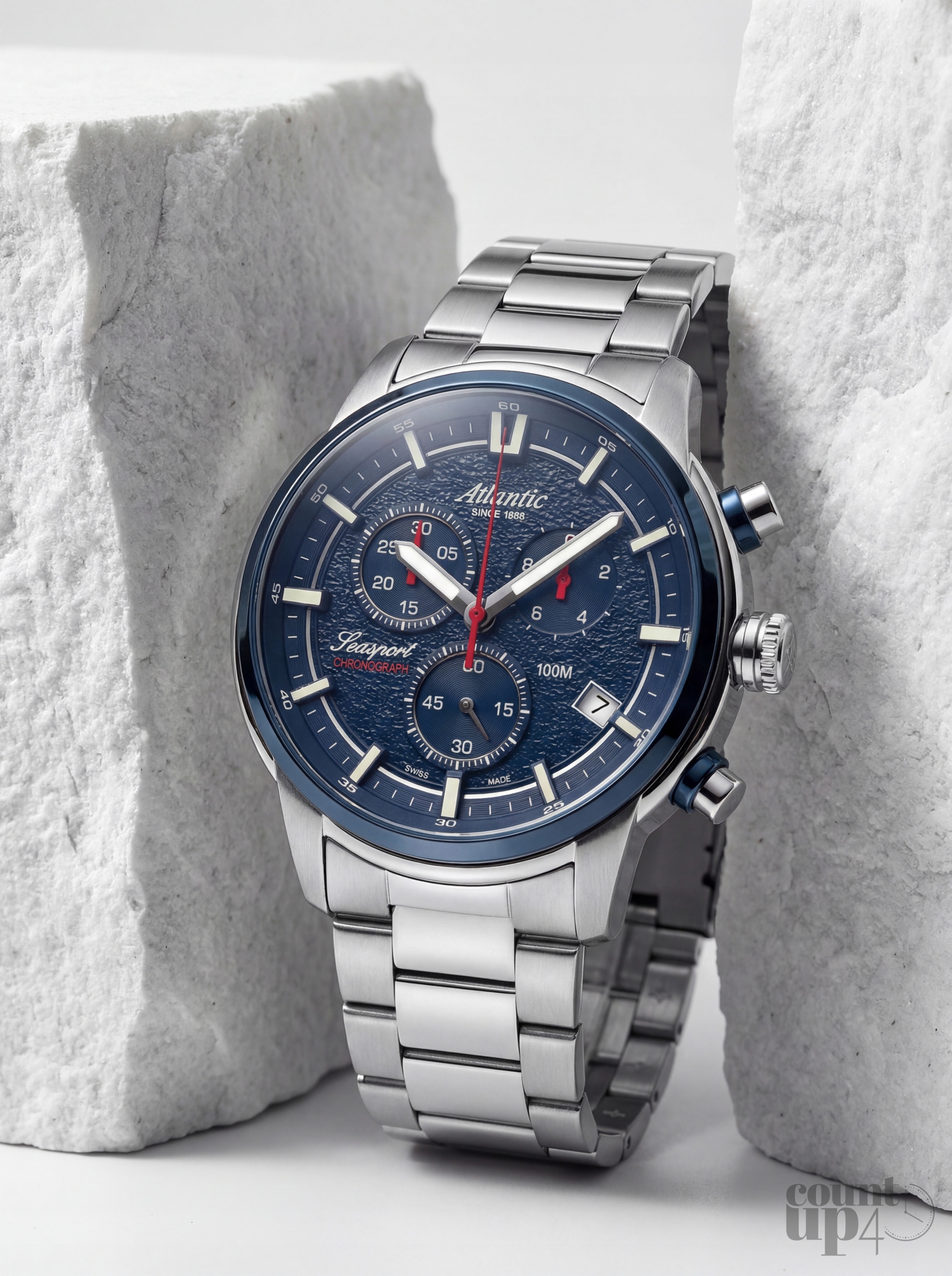 Atlantic Seasport Chronograph 87466.47.51 46mm WR100 Eta G10.212