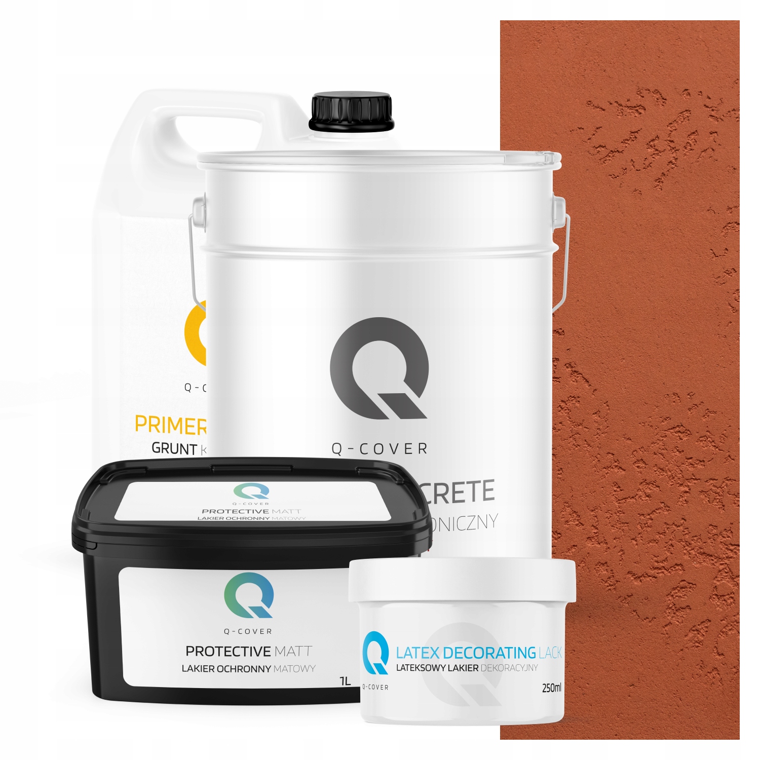 Vnitřní Architektonický Beton Set Rezavý F336 Komplet Na 10 m2