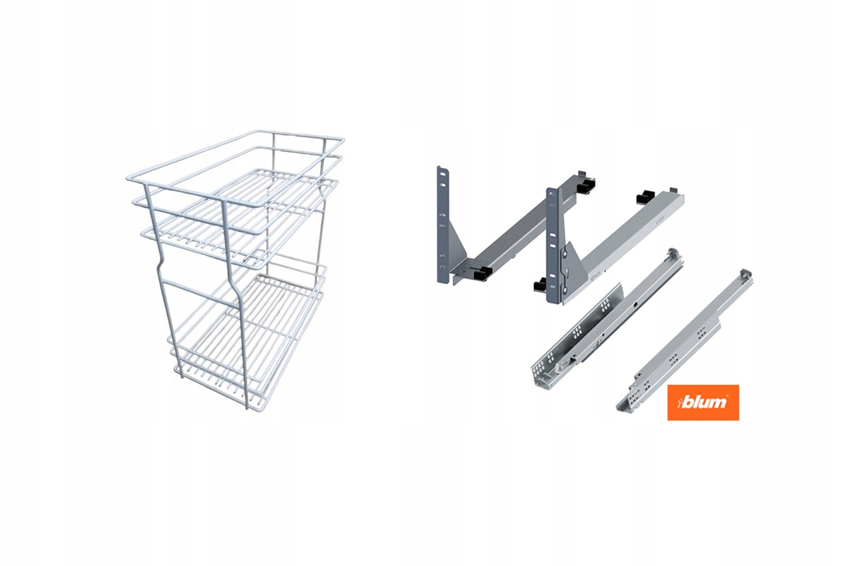 Kôš Cargo do spodnej skrinky 30 cm 300 biely 2p tichý zatvárač Blum s plným výsuvom