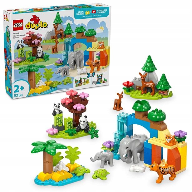 Lego Duplo 10446 Rodinky divokých zvířat 3 v 1