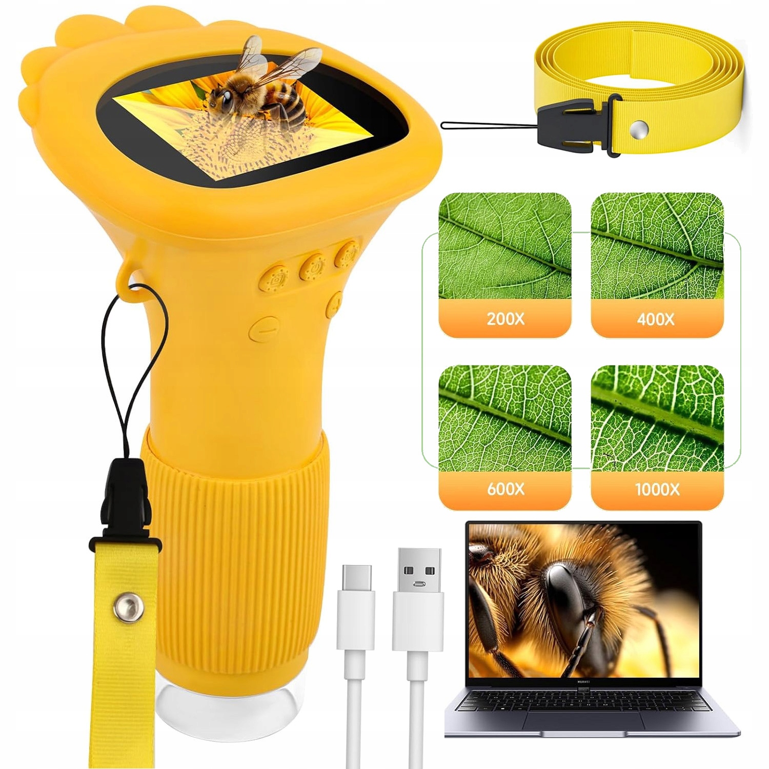 Digitální Kapesní Optický Mikroskop Pro Děti S Led Přiblížením 1000X Hd