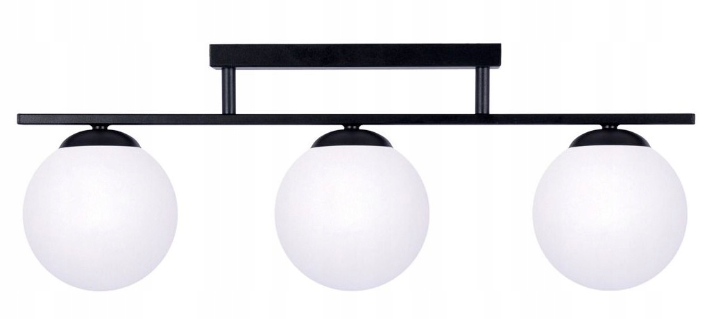 Čierna elegantná stropná lampa do spálne, obývacej izby a predsiene Globe 3