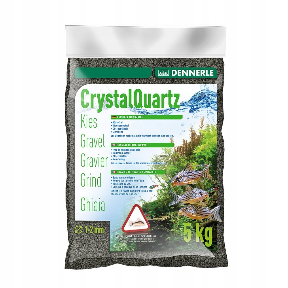 Dennerle Křišťálový křemen Kristall-Quarz, 1-2 mm, černý, 5 kg (1