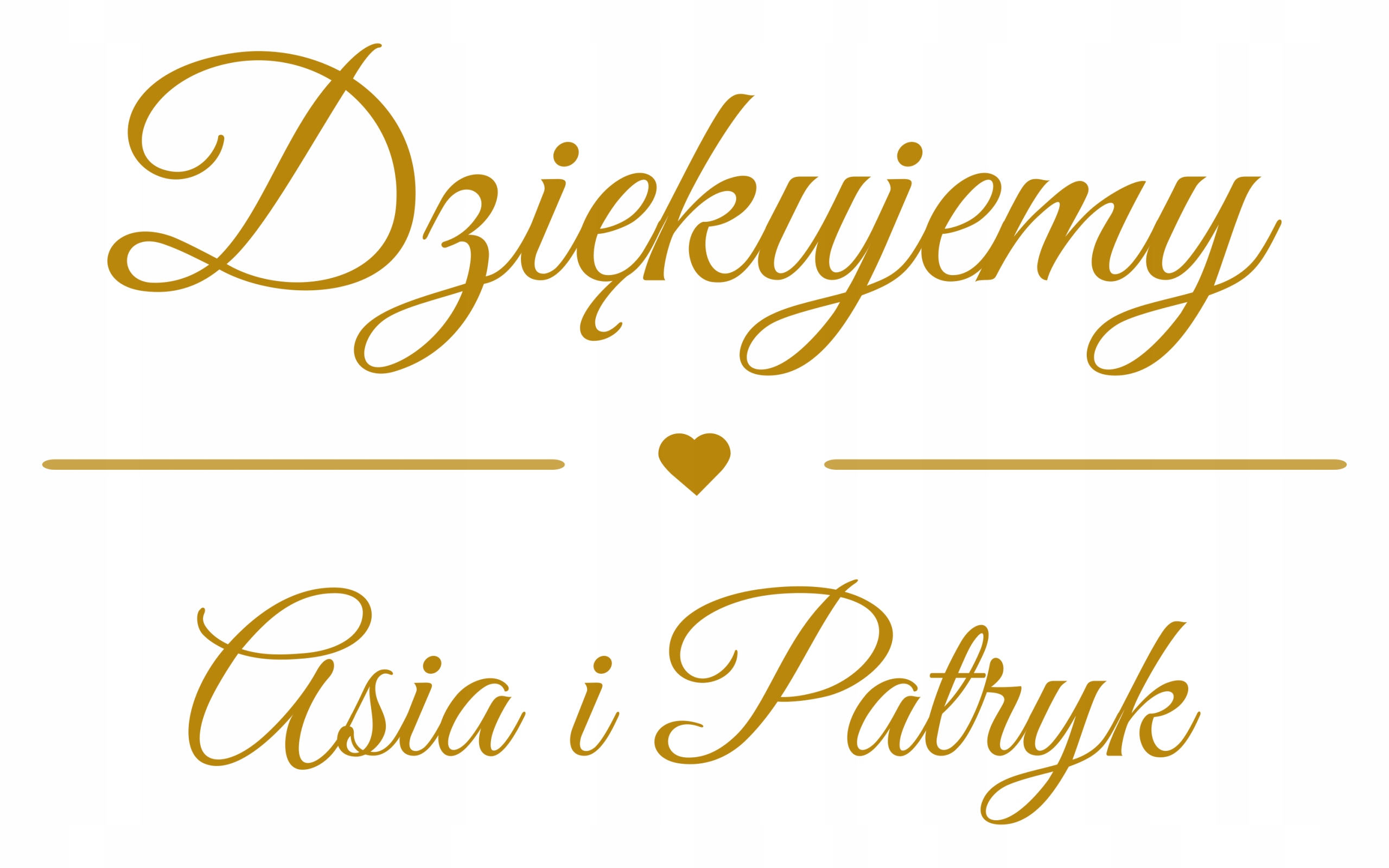 naklejka Dziękujemy Twoje imiona 25x15cm KOLORY Kod producenta COMMS0011124a