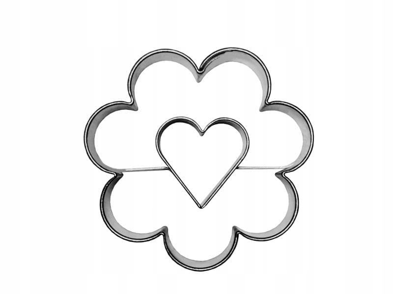 

Foremka Kwiatek (7 pł.) z sercem, wykrawacz 4,5 cm