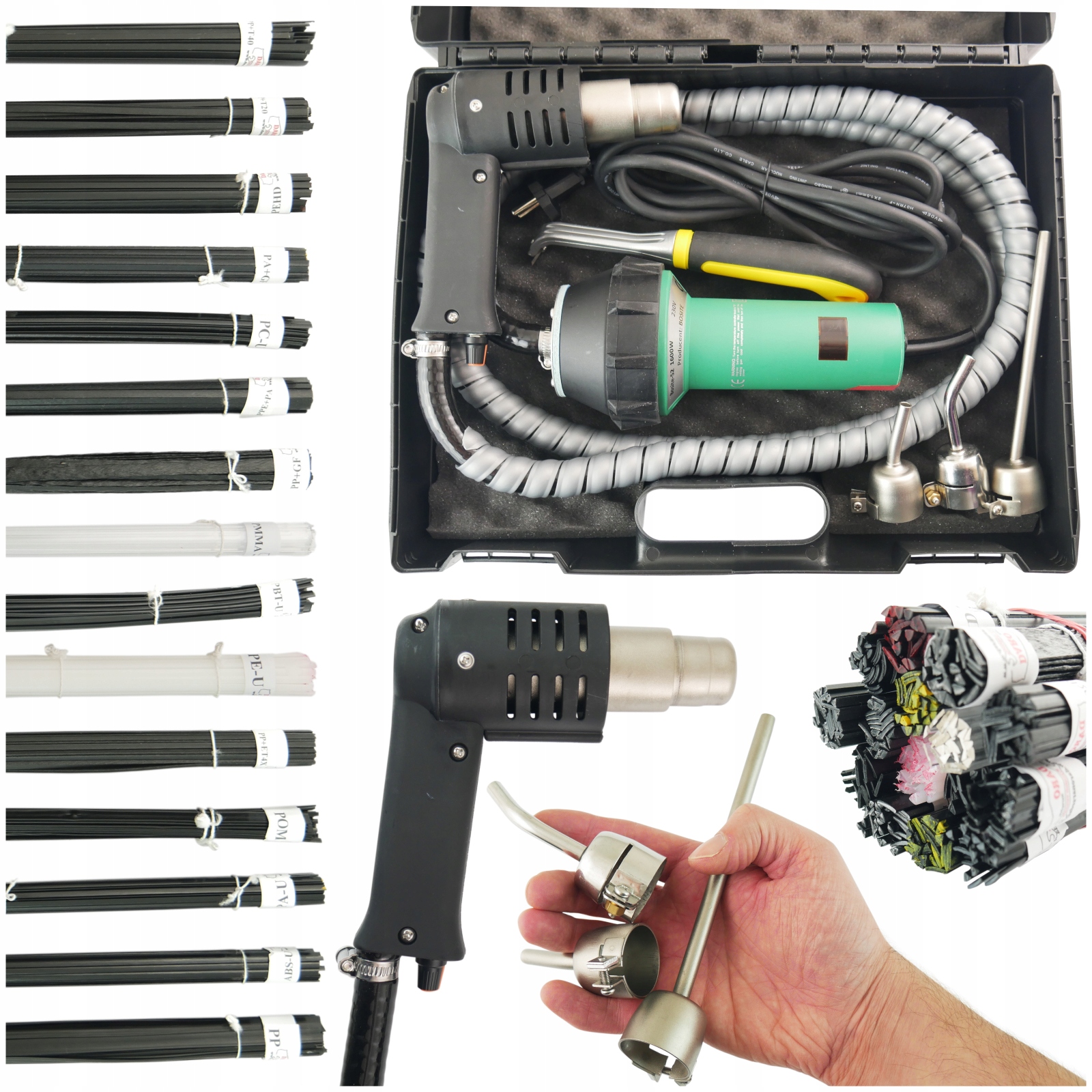Svařovací stroj pro automobily Bosite S2 Spoiwa 15x100g s dlouhou krátkou šikmou tryskou