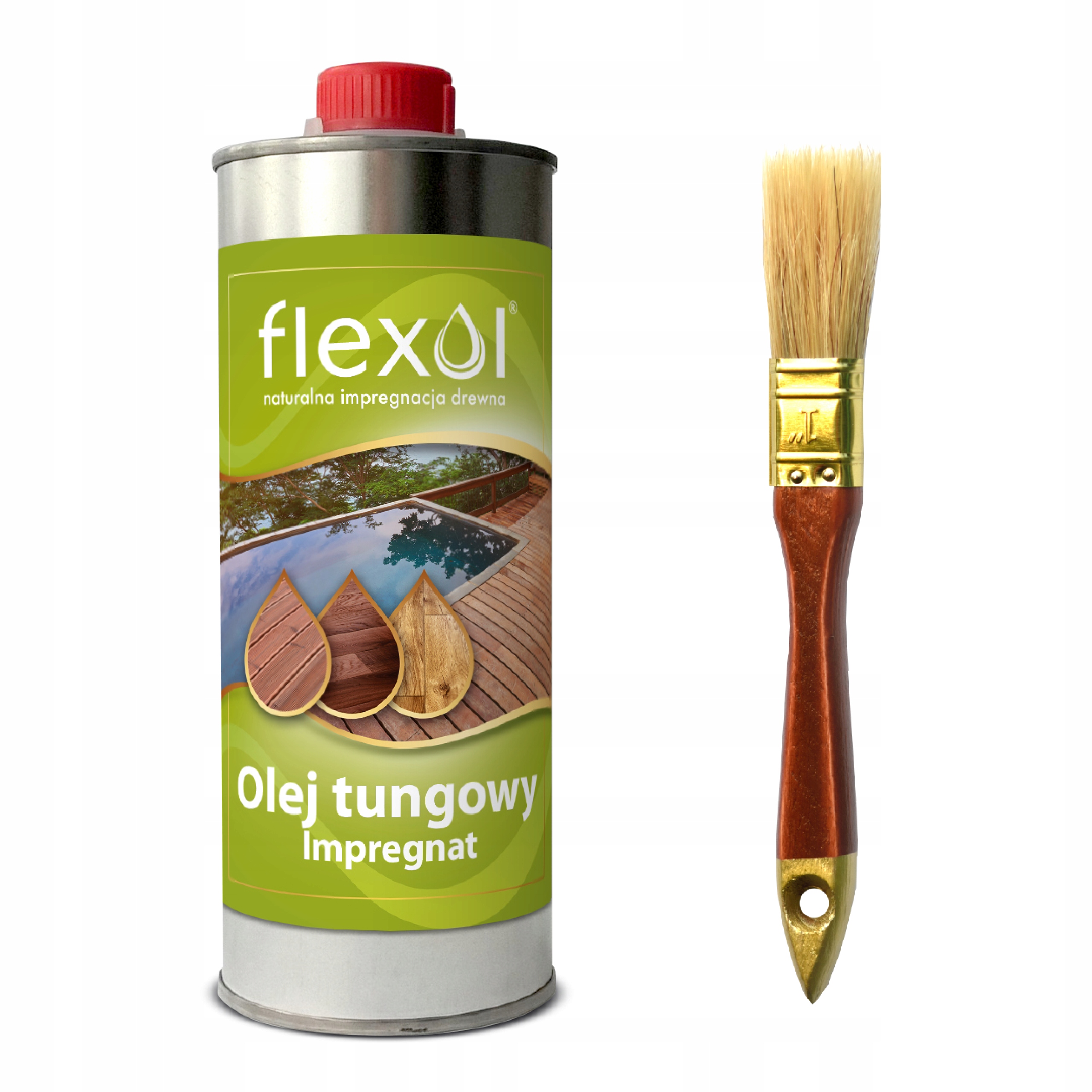 Olej tungowy do drewna 100% naturalny 0,5L+ GRATIS