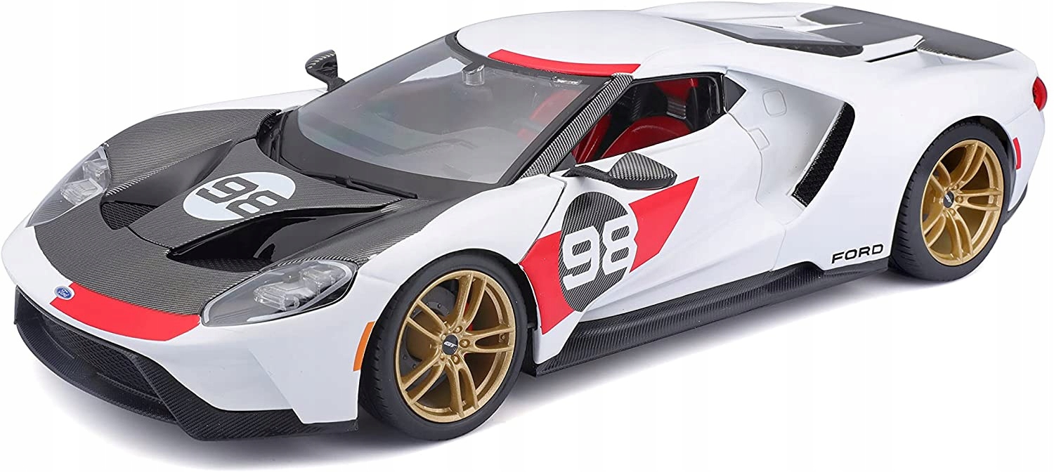 Maisto 2021 Ford Gt Heritage, bílá, 1:18
