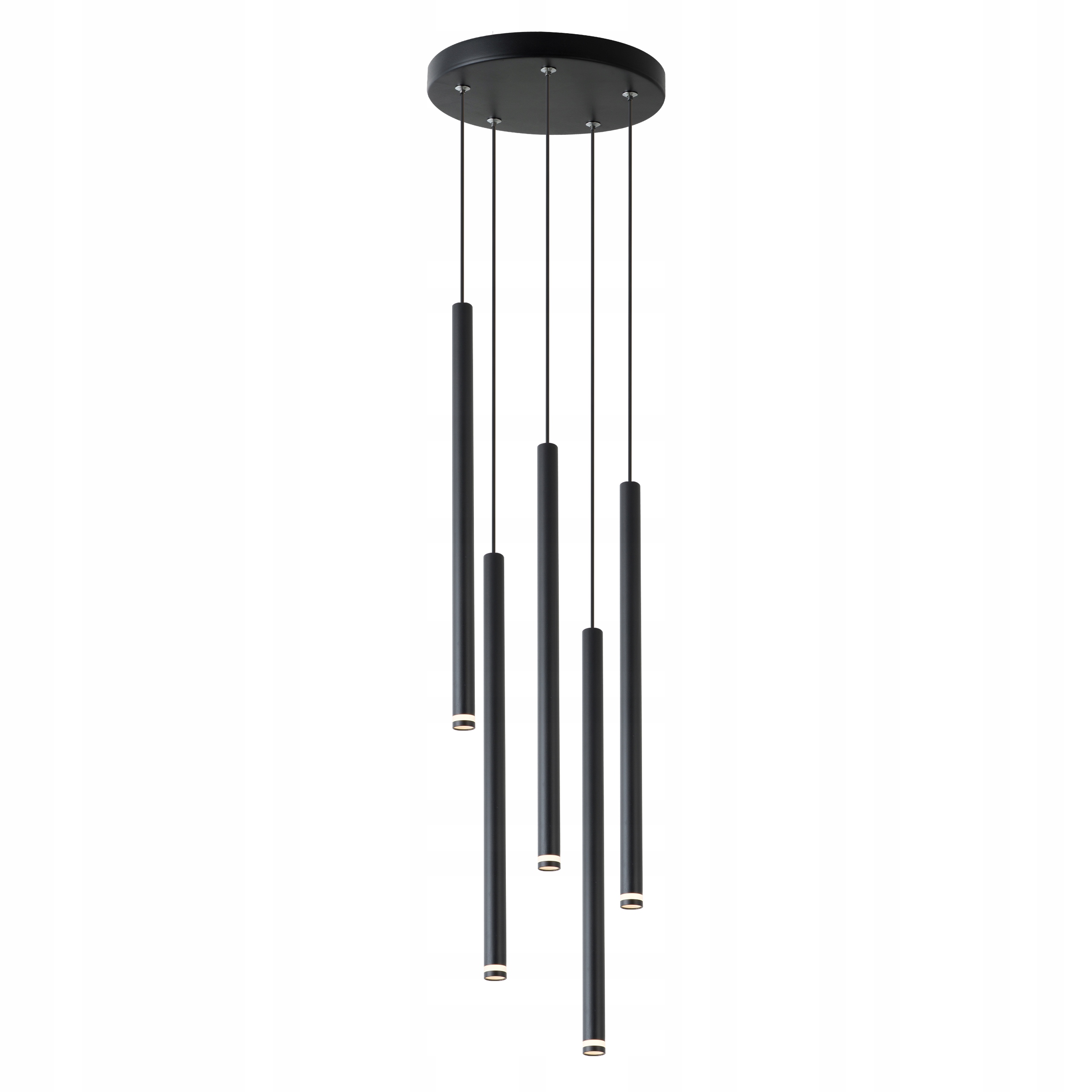 Lampa sufitowa wisząca żyrandol Led 5x G9 oprawa Okrągła czarna