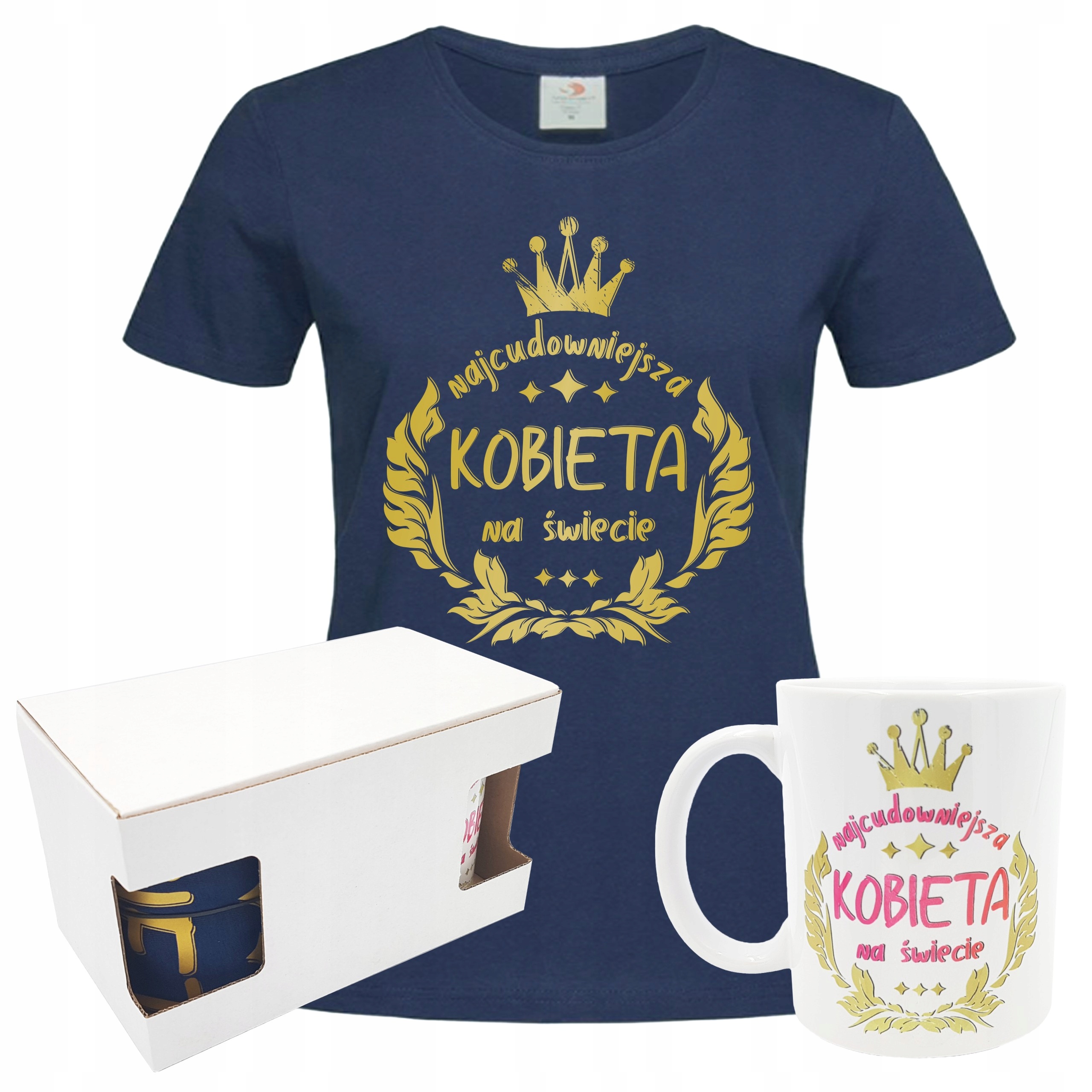 

Zestaw Dzień Kobiet koszulka kubek dla żony mamy