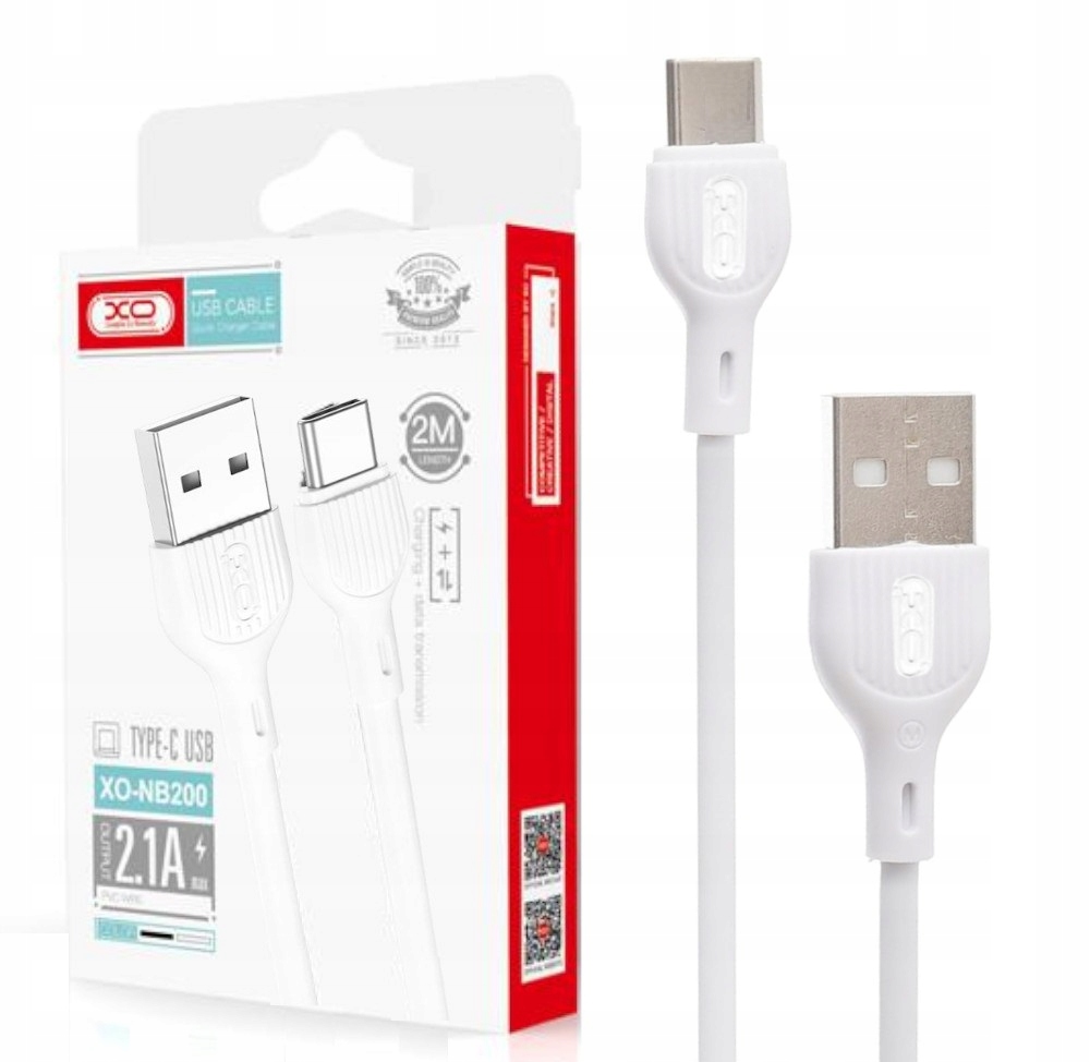 DŁUGI KABEL 2 METRY USB TYP-C 2.1A 15W FAST CHARGE TYP C | TYPE C