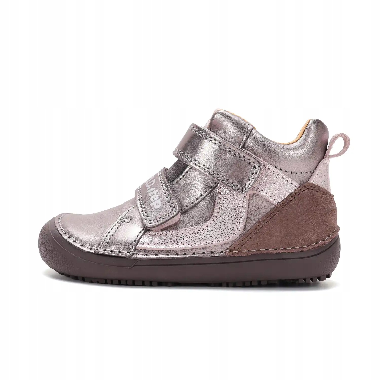 Trzewiki skórzane barefoot D.D. Step A063-62353D Metallic Grey 28
