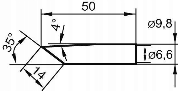 Pájecí hrot, řezaný 35Grad 0832GDLF 14mm Ersa