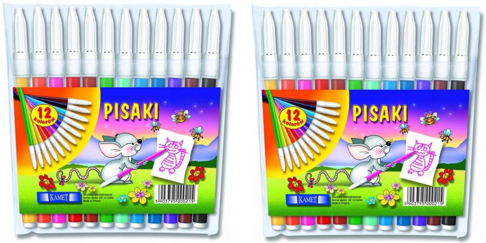 

Pisak Kamet okrągła 1mm 12szt mix kolorów x 2