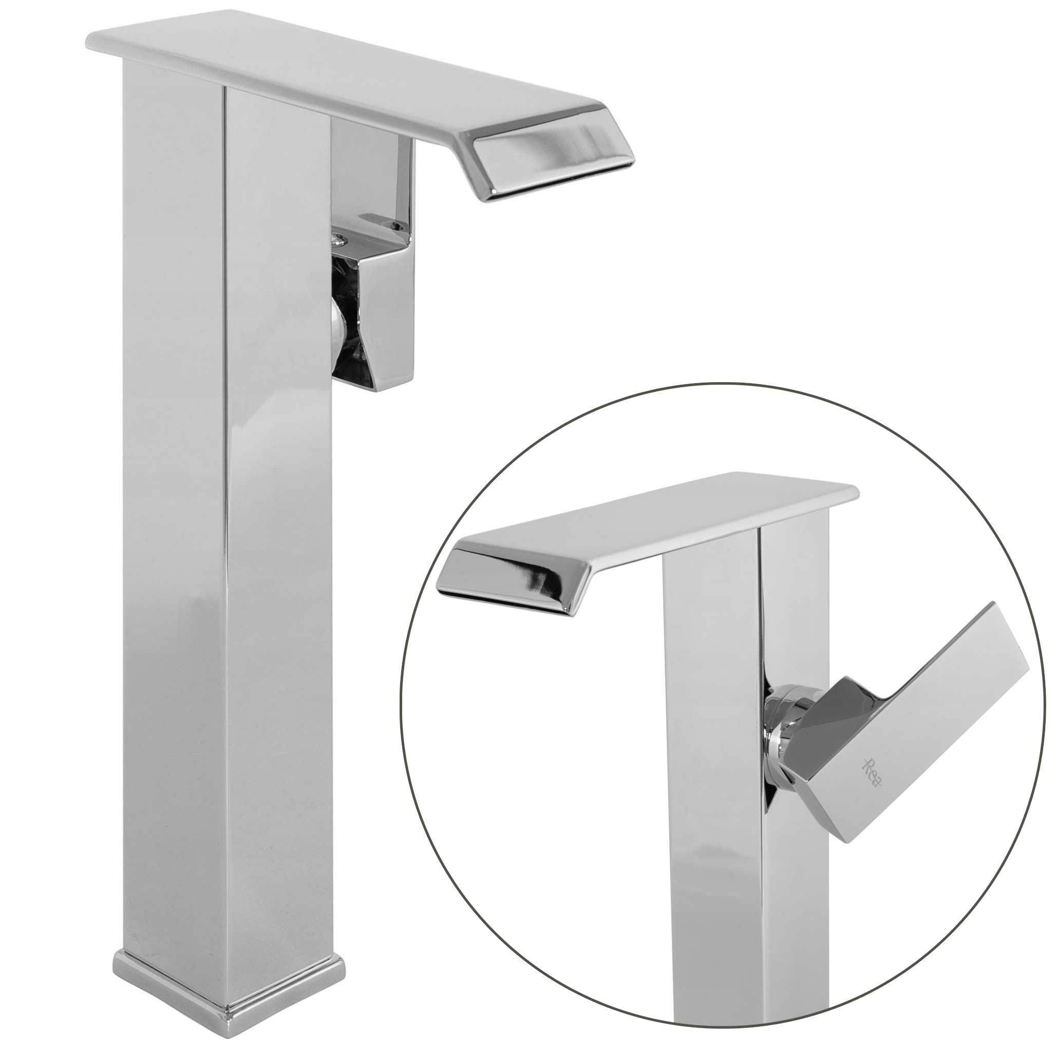 Umývadlová batéria Strieborná Chrómová Vysoká Do Umývadla Rea Kent Lesk Štvorec
