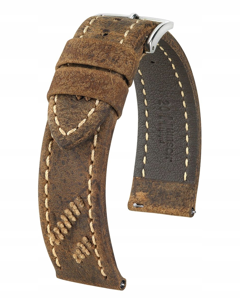Pásek K Hodinkám Hirsch Bagnore Retro Hnědý 22