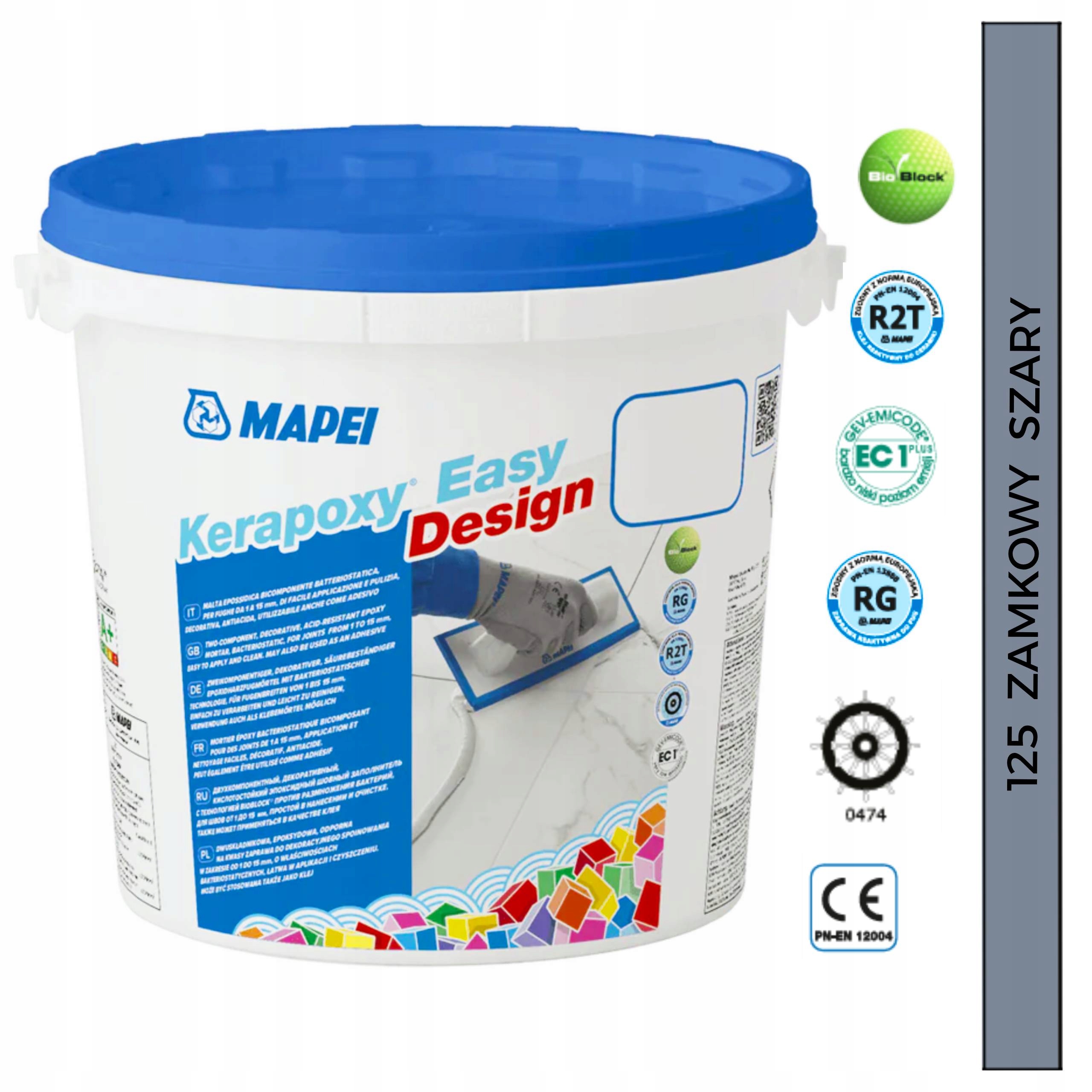 Mapei Epoxidová spárovací hmota Kerapoxy Easy Design 3 kg 125 Zámková šedá