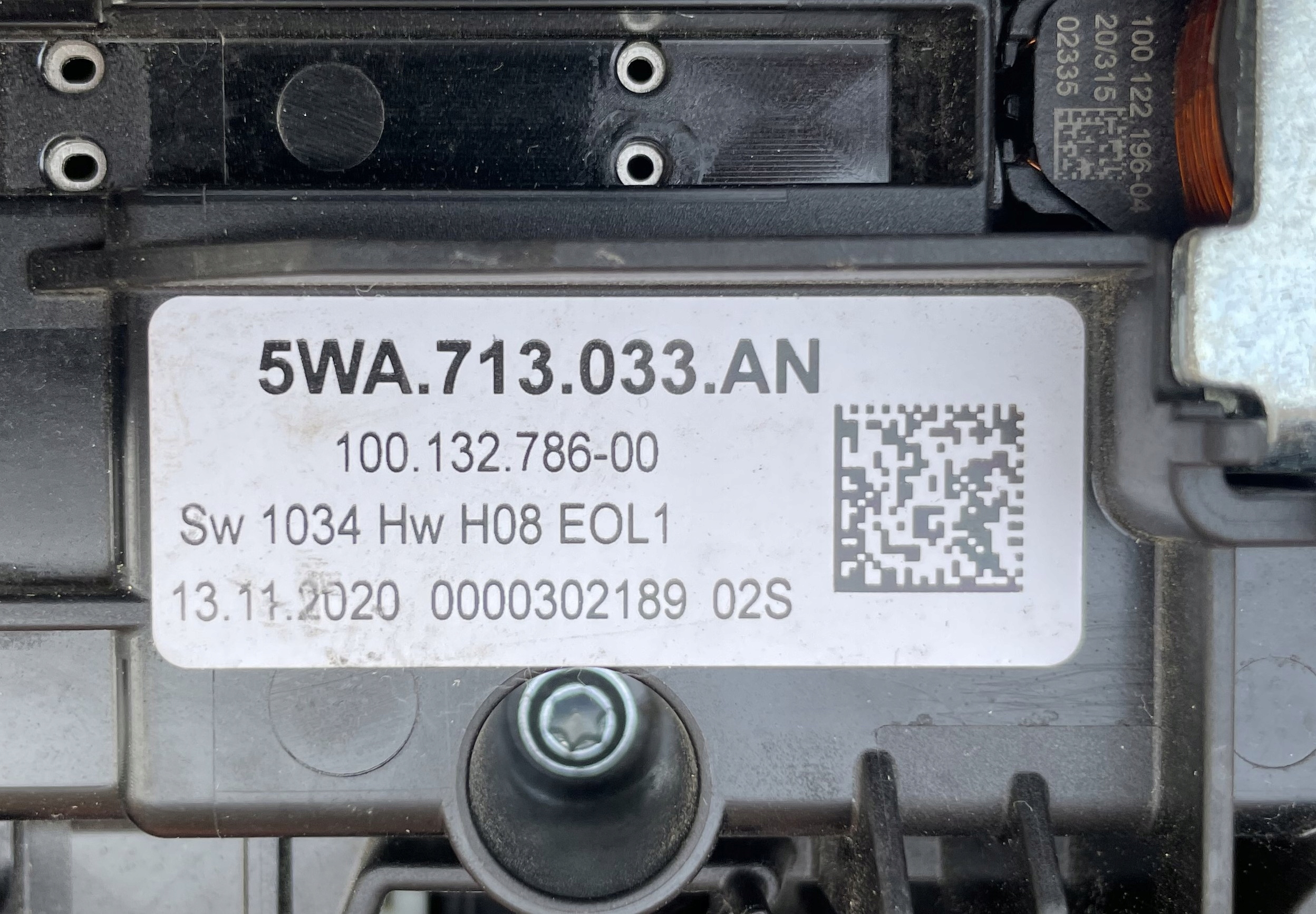Mécanisme levier vitesse GOLF 8 SKODA 5WA713033AN