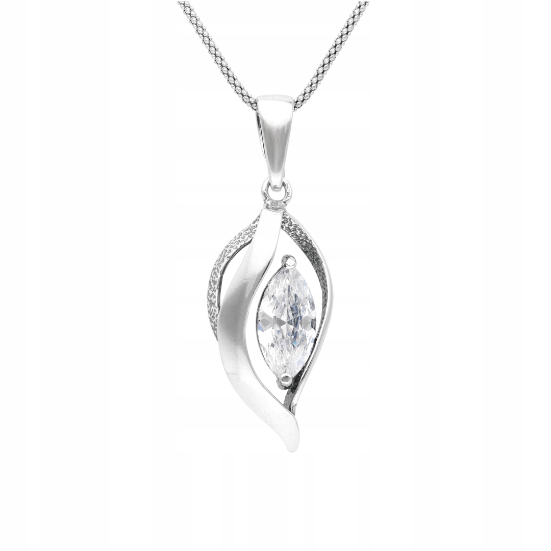 Stříbrný přívěsek s bílým zirkonem elegantní přívěsek stříbro 925 dárek