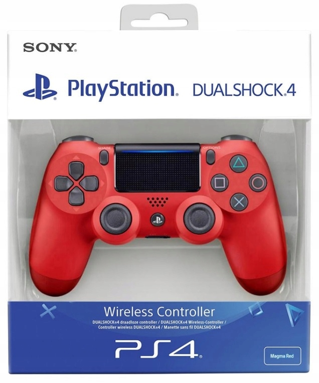 Kontroler Sony Dualshock 4 Červený V2 Ovládač Nový PS4 Originál