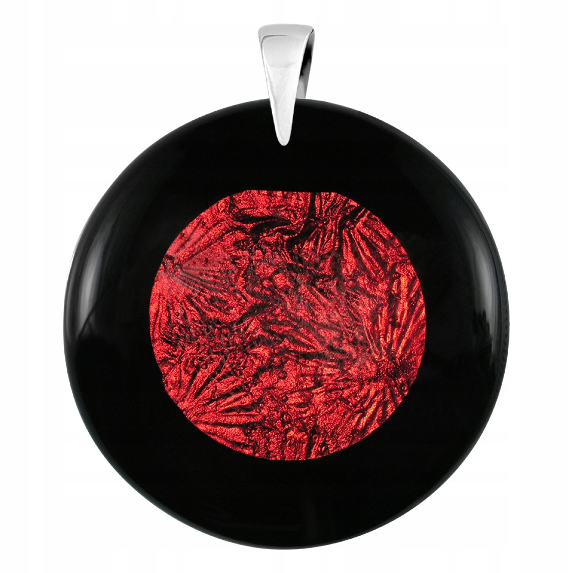 Dámský červený přívěsek Harf sklo murano kolečko