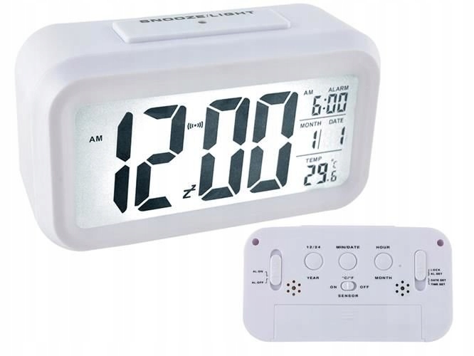

Budzik Zegar Elektroniczny Termometr Podświetlenie