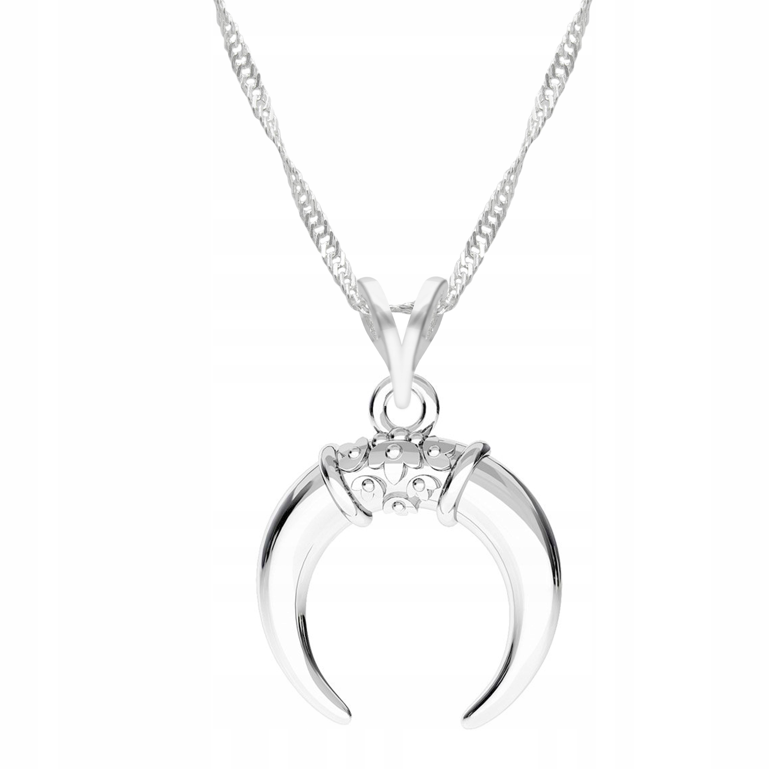 Stříbrný řetízek náhrdelník 925 Měsíc Rohy