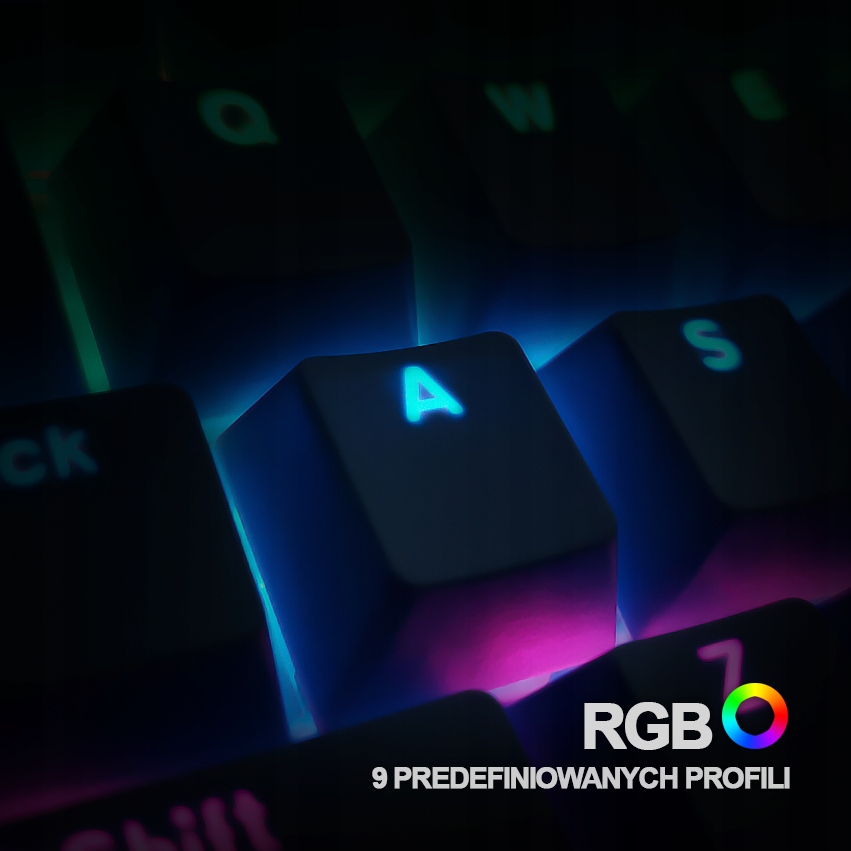 KLAWIATURA GAMINGOWA MECHANICZNA TKL PODŚWIETLANA RGB LED DLA GRACZY Producent Leaven
