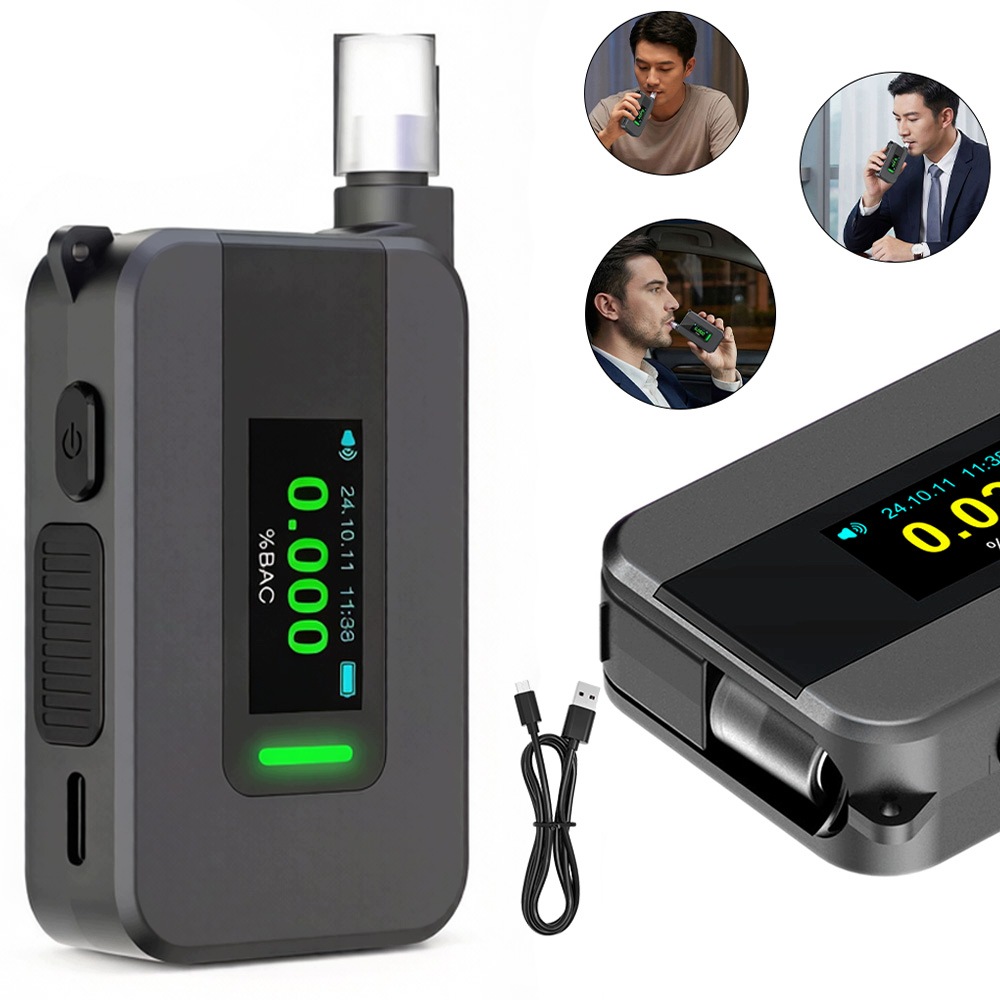 Elektrochemický policejní alkoholtester Profesionální 5x Náustky