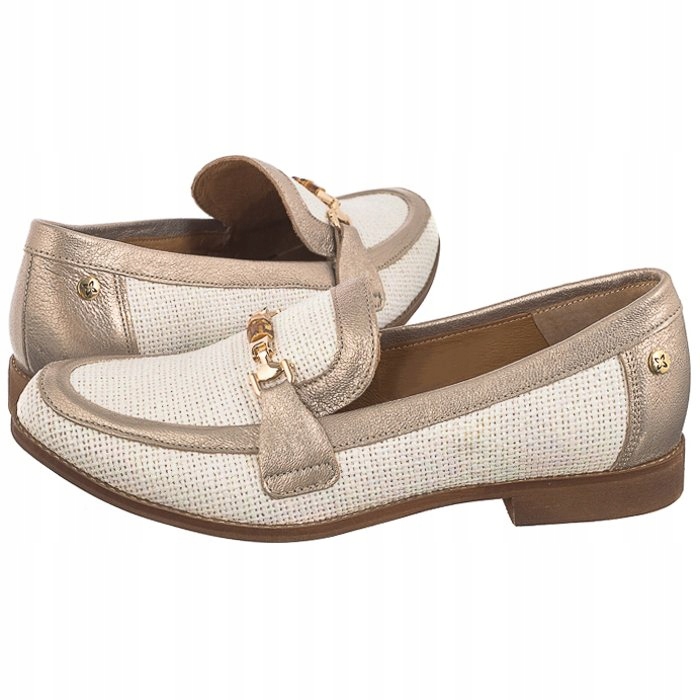 Dámské boty Polobotky Nazouvací Mokasíny Maciejka Zlaté 06442-25/00-1