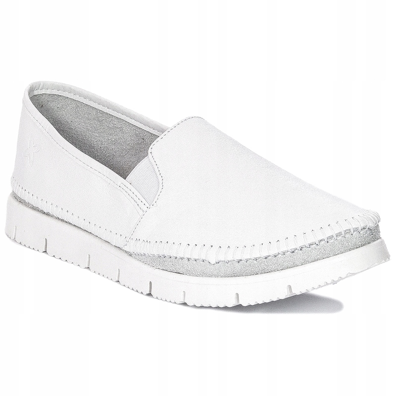 Bílé Kožené Espadrilky Maciejka 03512-26 Vel. 38