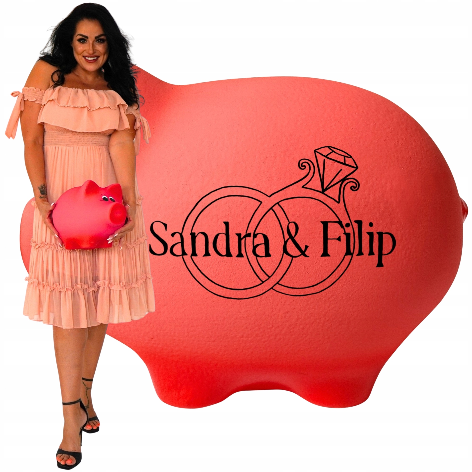 Pokladnička se jménem Váš Text A Grafika personalizovaná K Rozbití Velká