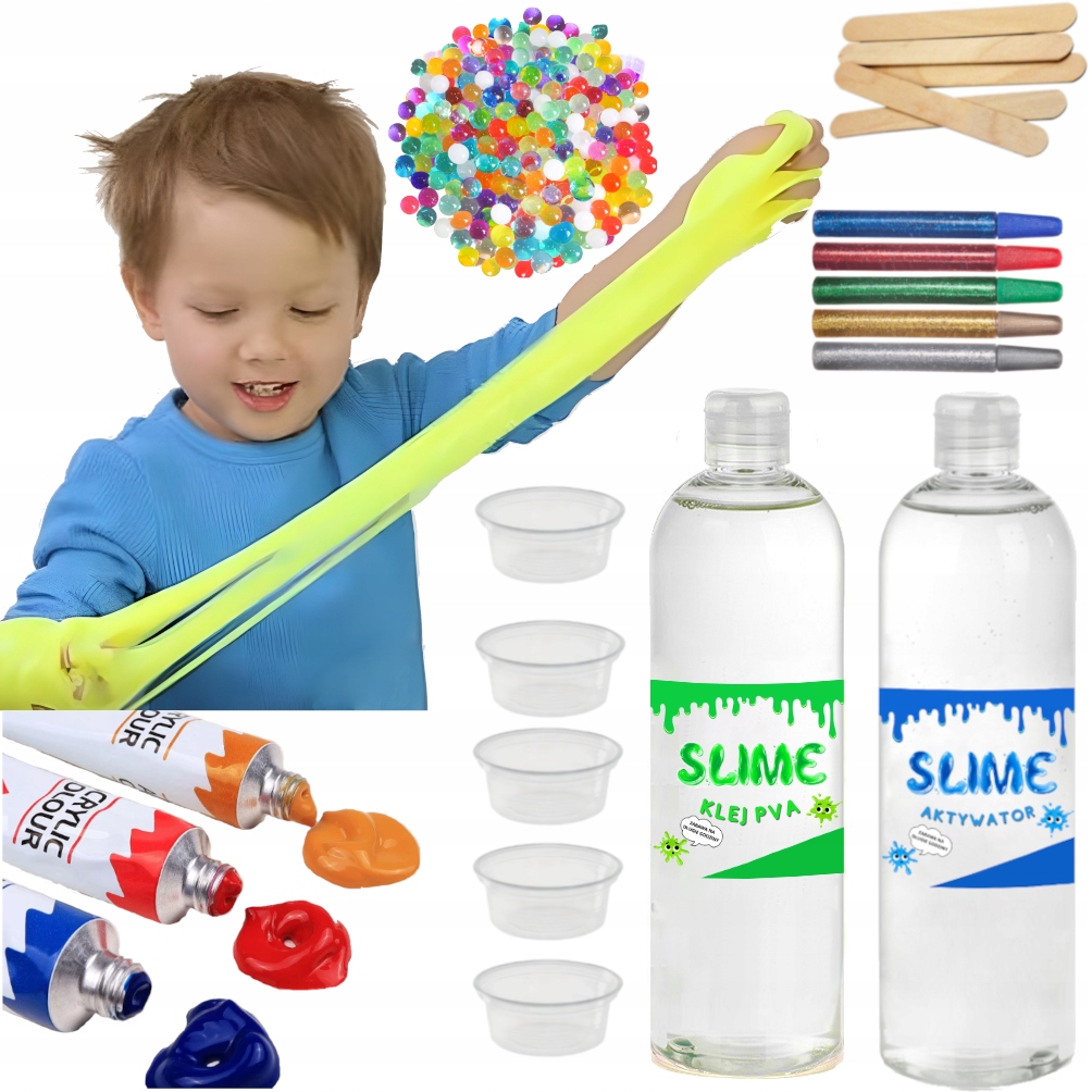 

Zestaw Slime 7w1 Klej Pva Do Robienia Glutów 1L