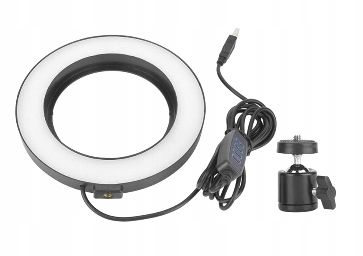 LAMPA PIERŚCIENIOWA LED RING STATYW SELFIE 3 BARWY BIELI TRIPOD SESJA ZD67B Źródło światła LED