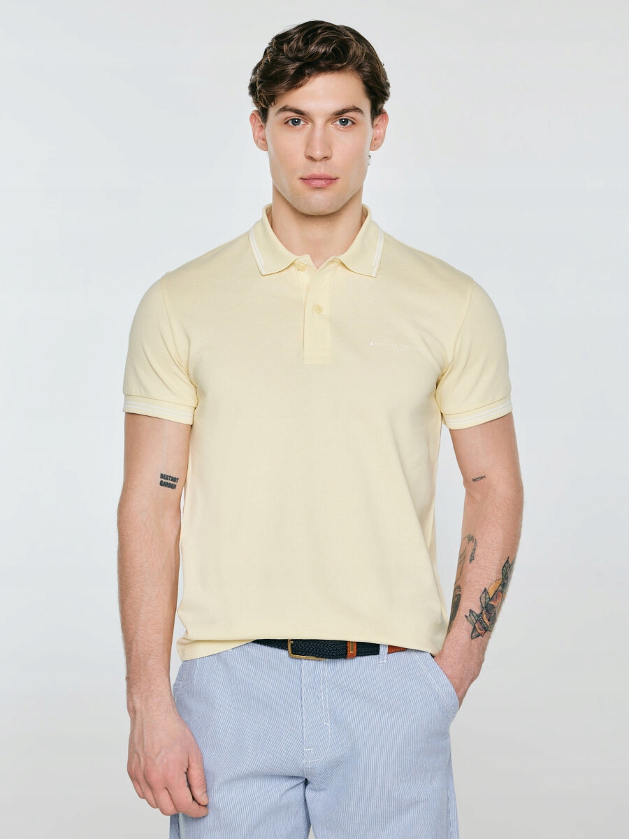 Big Star Tričko pánské polo žluté Wladym 200 XXL