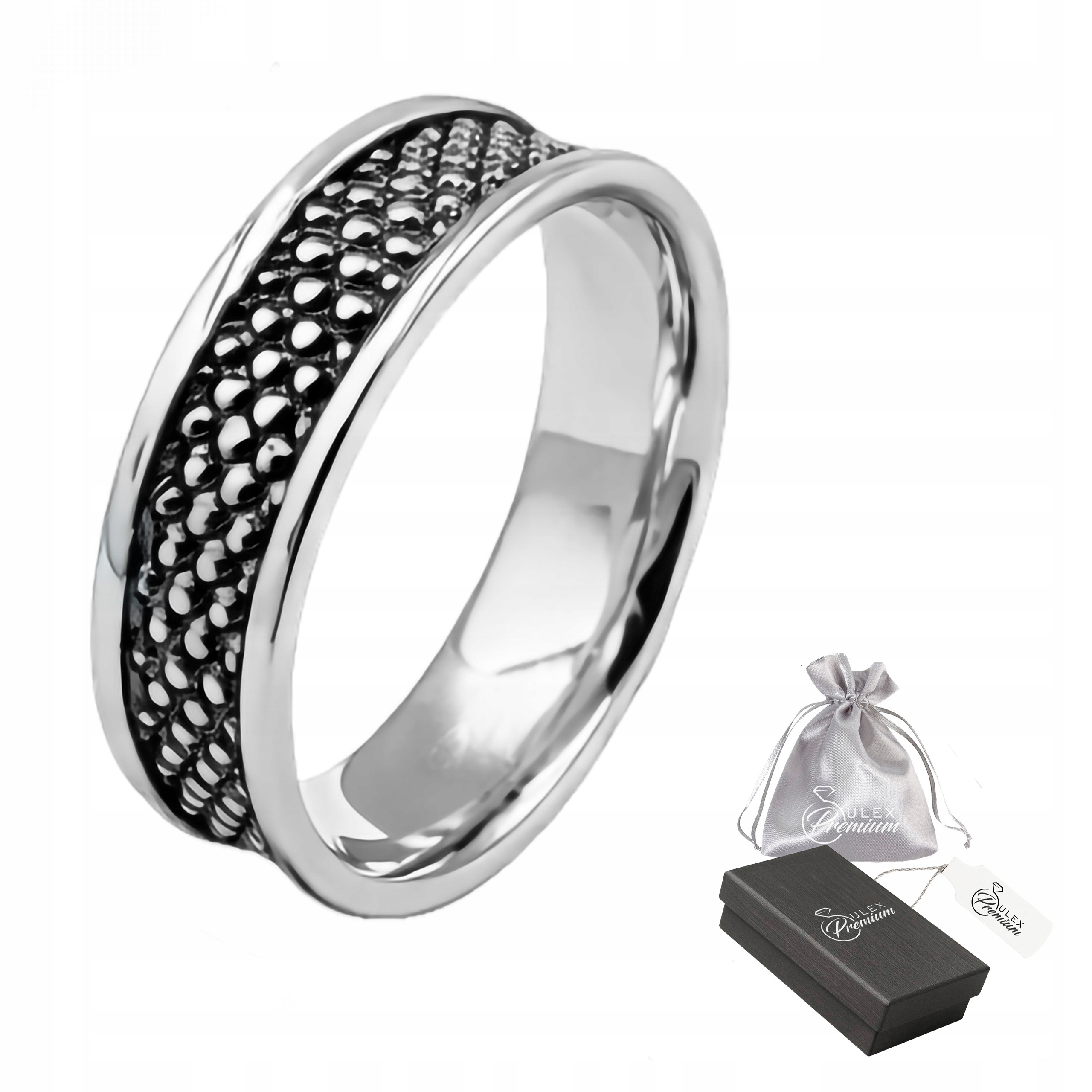 Prstýnek stříbro ryzost 925 Prsten s oxidovanou vložkou o šířce 6 mm vel. 27