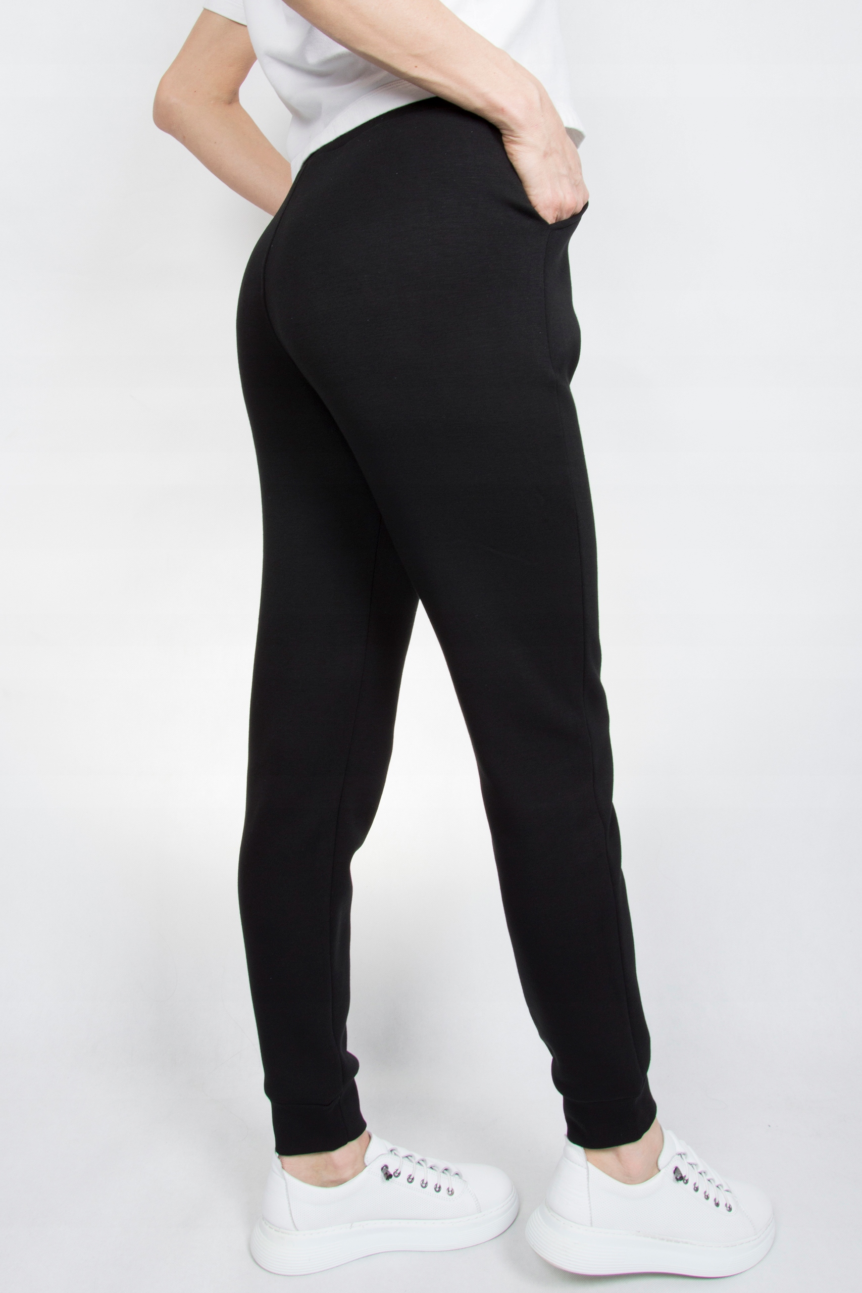 M355 OCIEPLANE DAMSKIE SPODNIE DRESOWE wysoki stan XXL/3XL Wzór dominujący bez wzoru