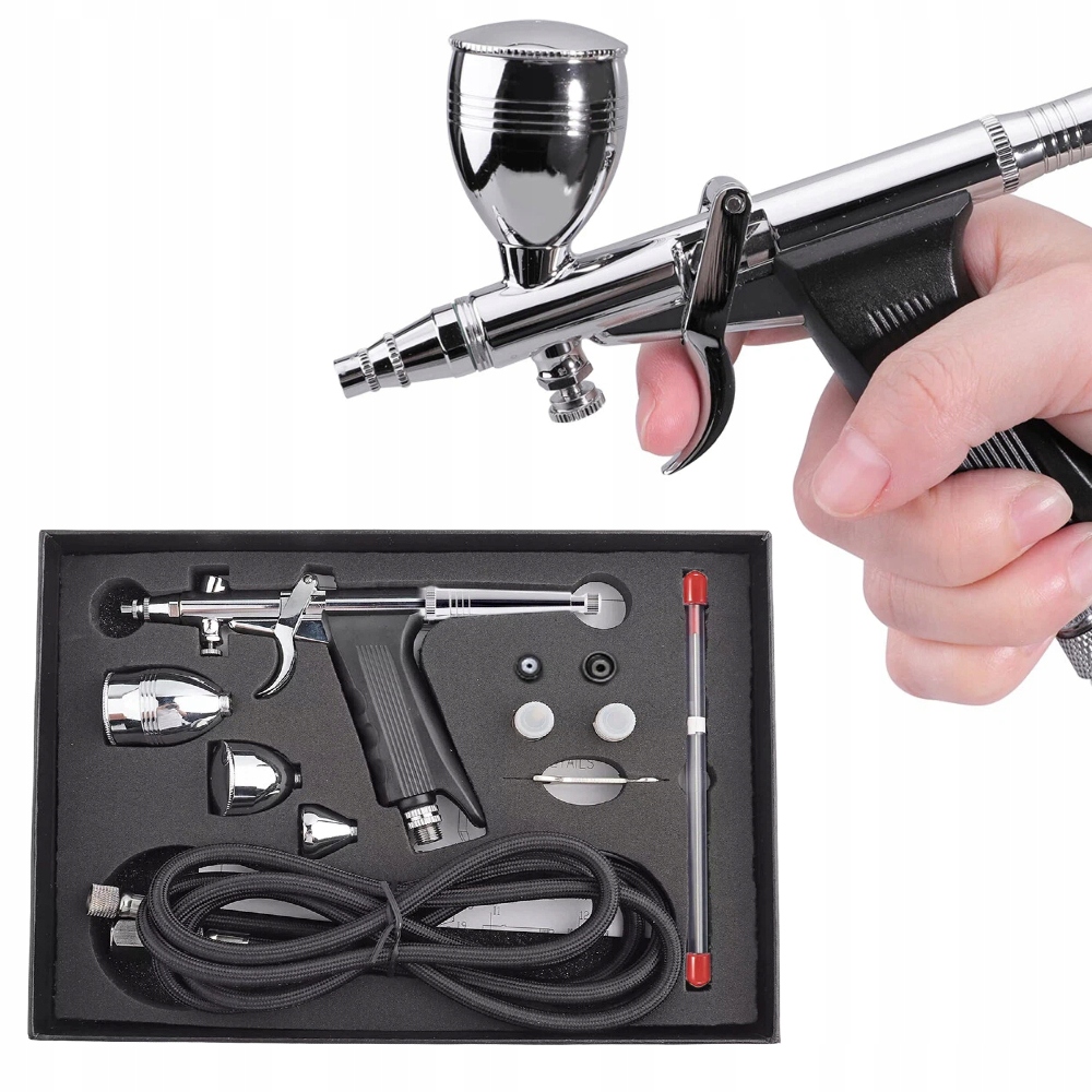 Modelářský aerograf Komplet Trysky 3x 0,3 0,5 0,8 mm Komplet