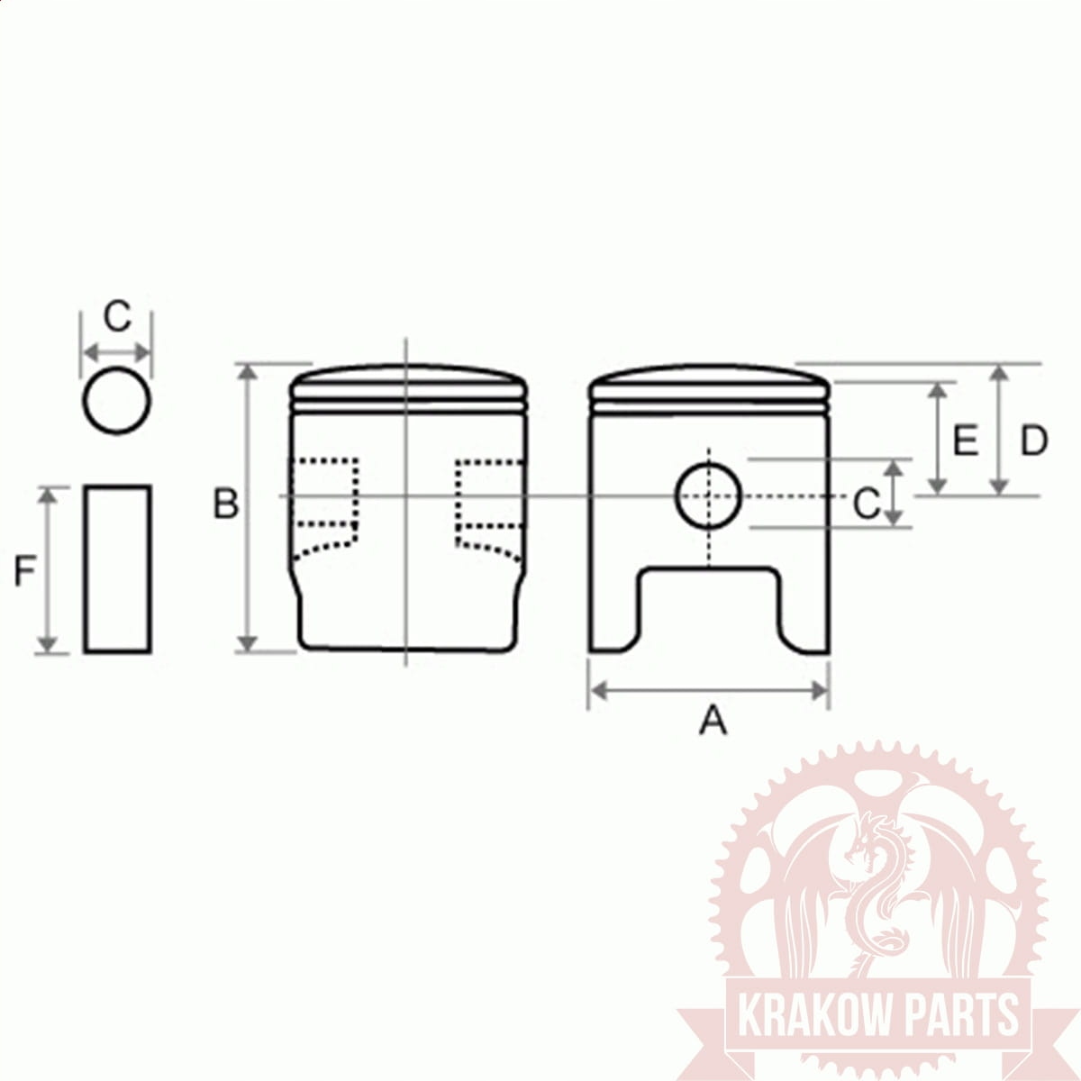 Tłok kompletny 41,75 mm Suzuki CK 50 CP 50 CX-50 Producent TKRJ