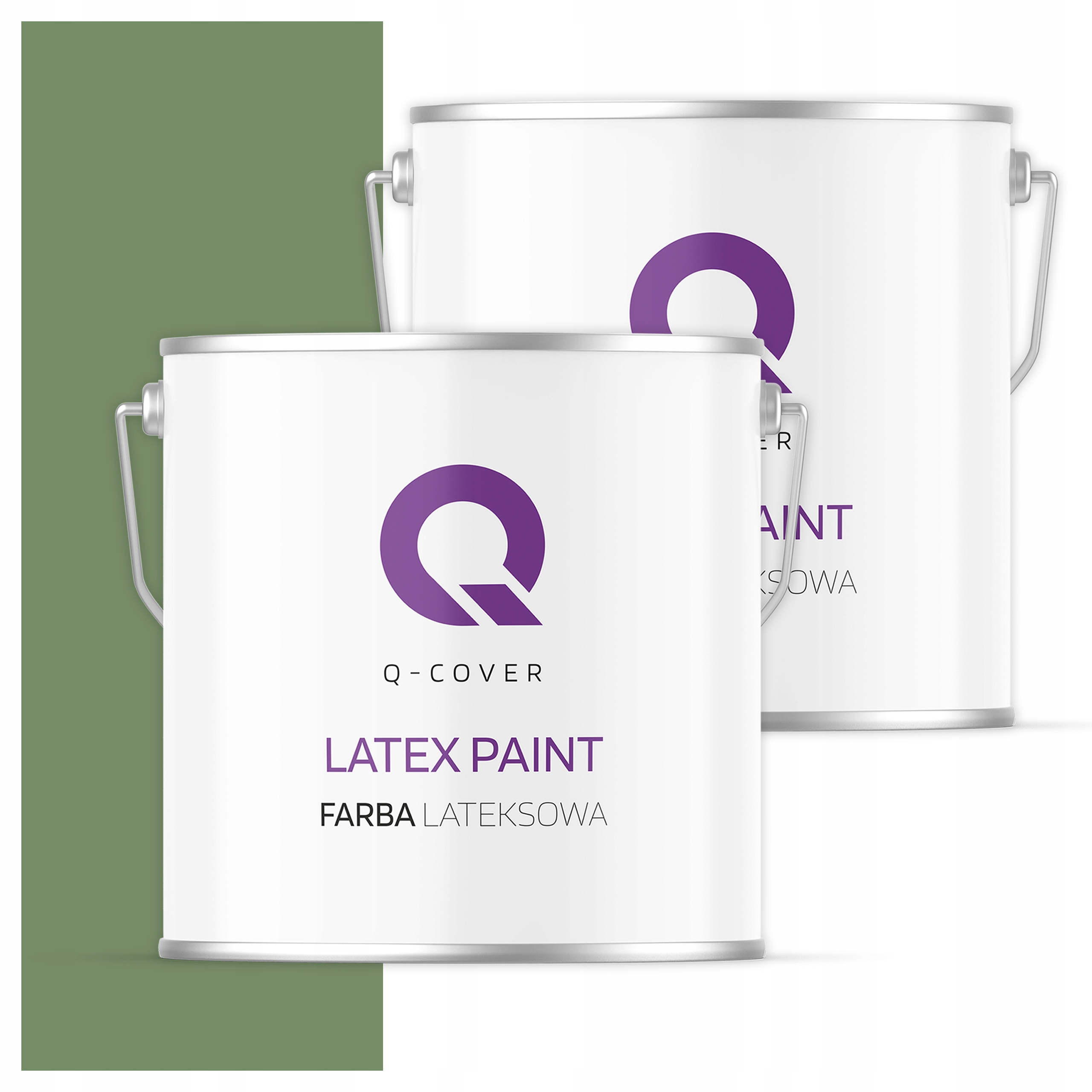 Latexová farba na interiér steny, stropy 5L, hlboká matná zelená, tmavá H2123